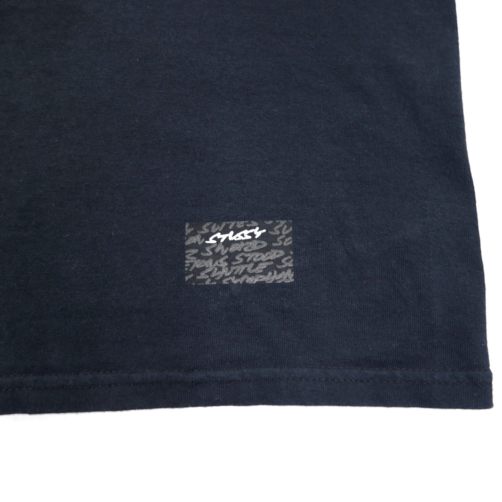 STUSSY T-shirt con stampa teschio pirata S nero cotone Made in Mexico