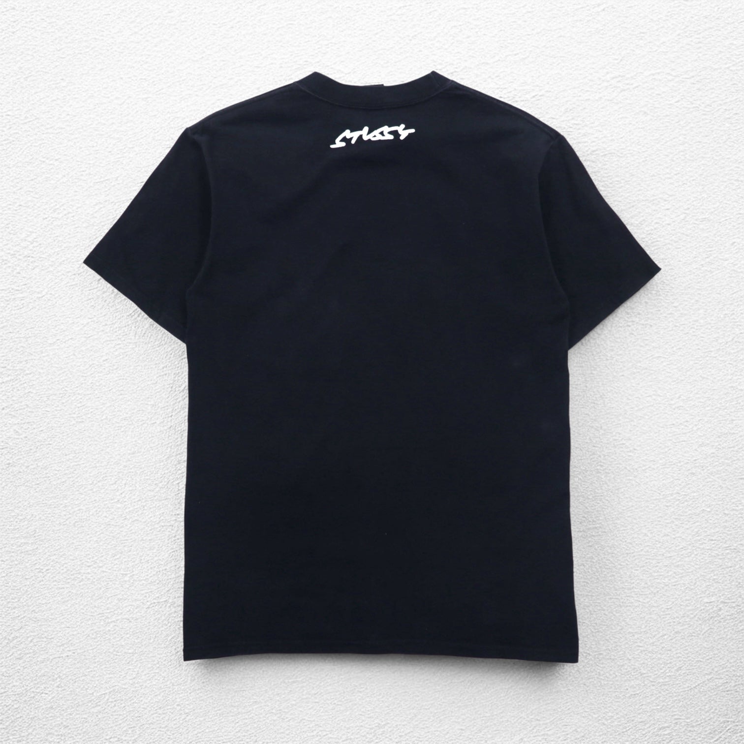 STUSSY T-shirt con stampa teschio pirata S nero cotone Made in Mexico