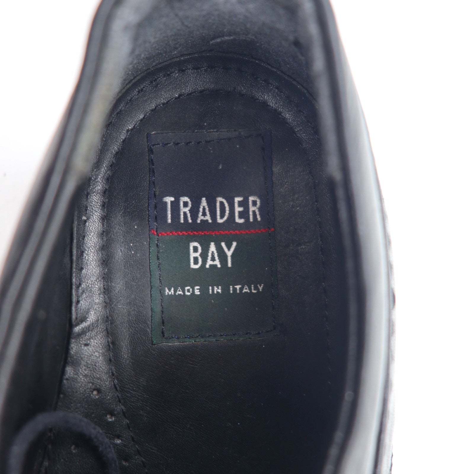 TRADER BAY イタリア製 プレーントゥ ドレスシューズ 27cm ブラック レザー 76444