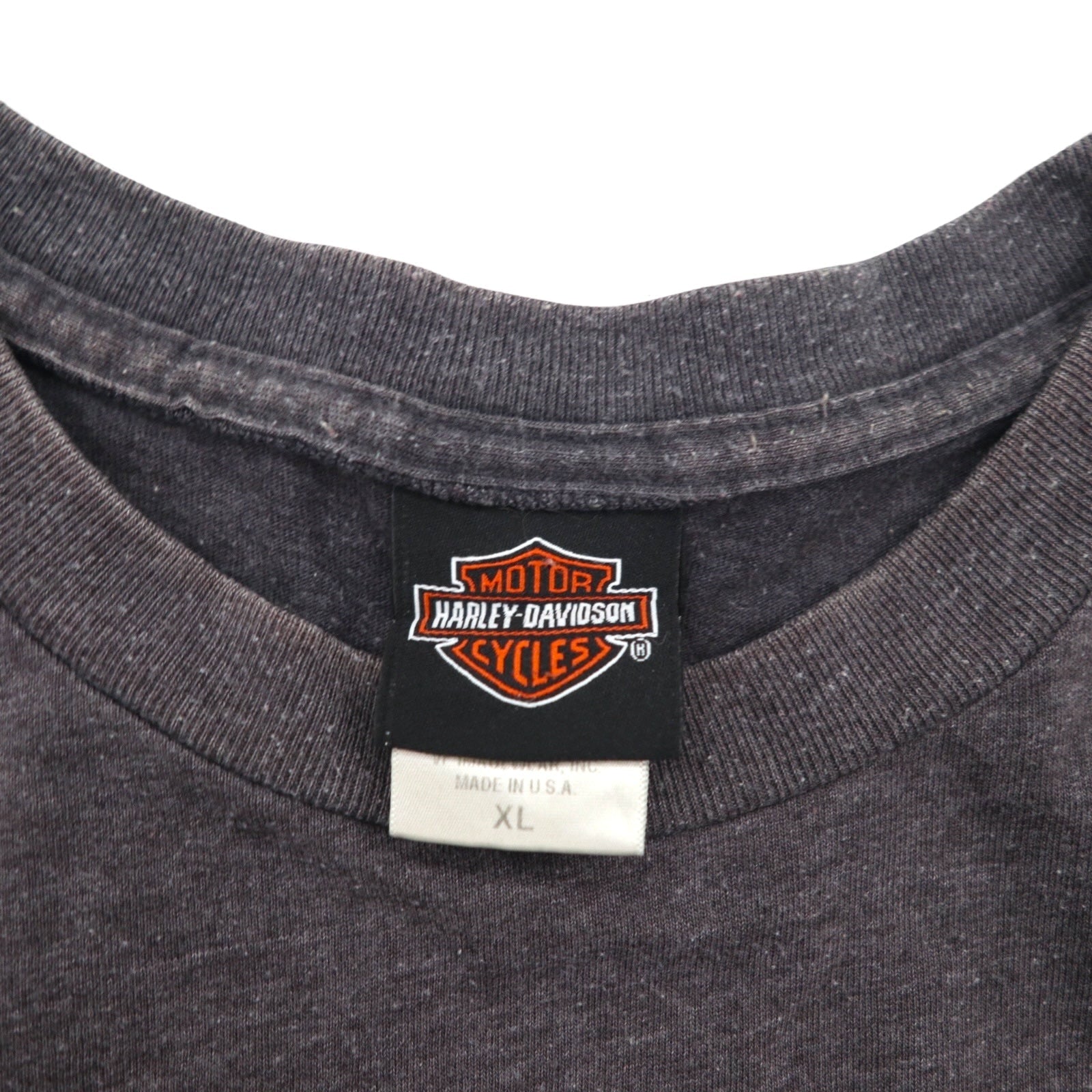 HARLEY DAVIDSON, maglietta made in USA con stampa su entrambi i lati, XL, grigia, cotone, poliestere, MENPHIS