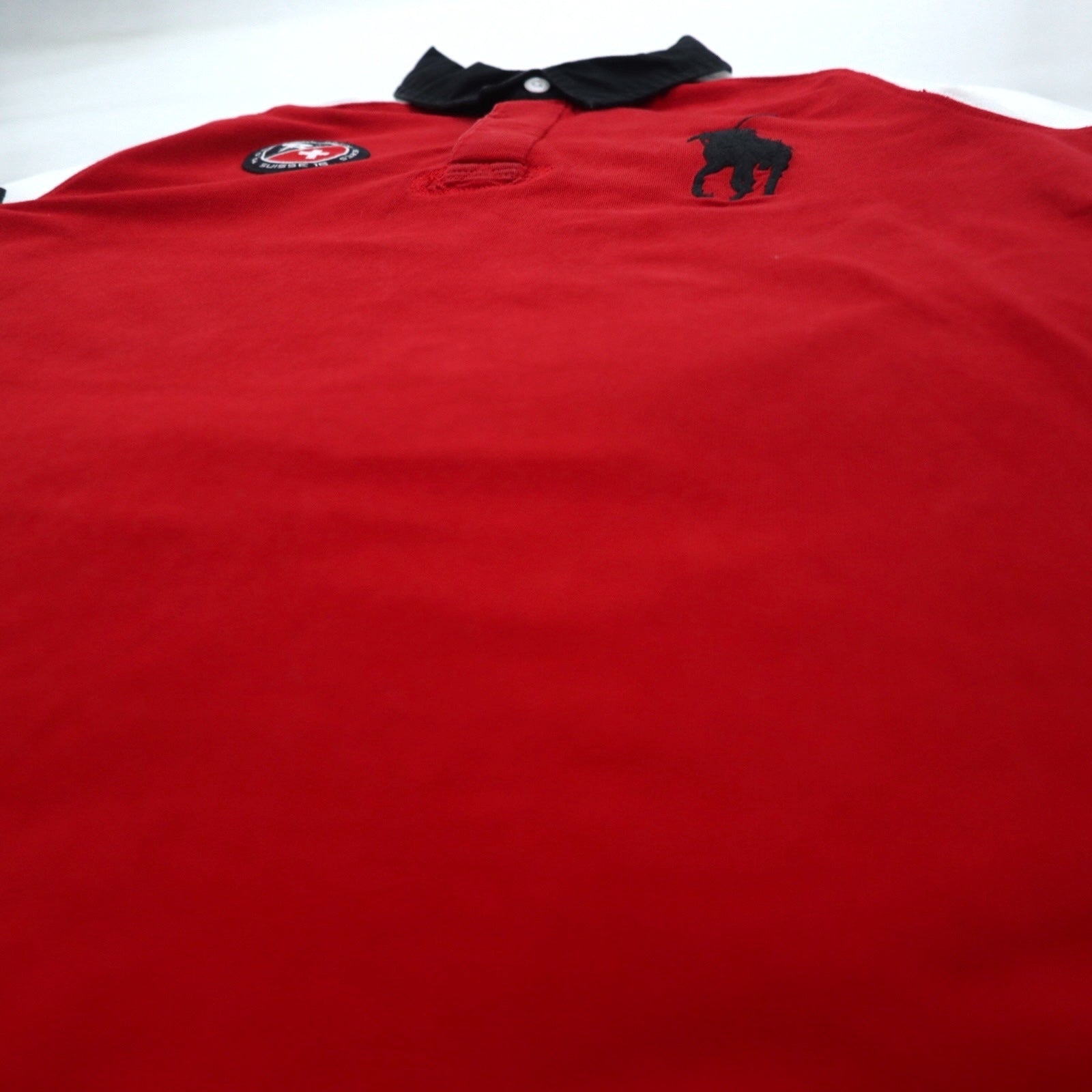 POLO RALPH LAUREN Big Pony Rugby Shirt XL Rosso Svizzera POLO DOWNHILL RACING SERIES