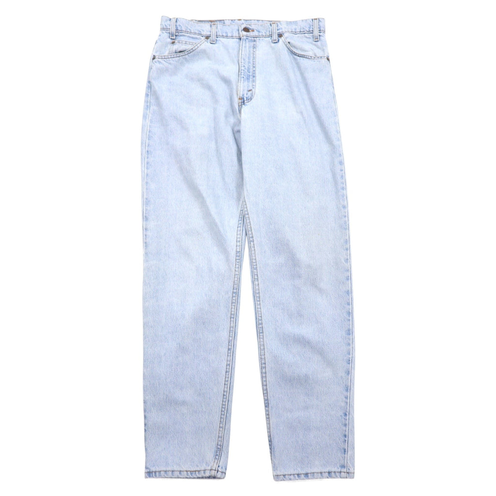 Levi's USA 550 RELAXED FIT TAPERED Jeans a gamba affusolata 34 blu cotone cerniera patta etichetta arancione