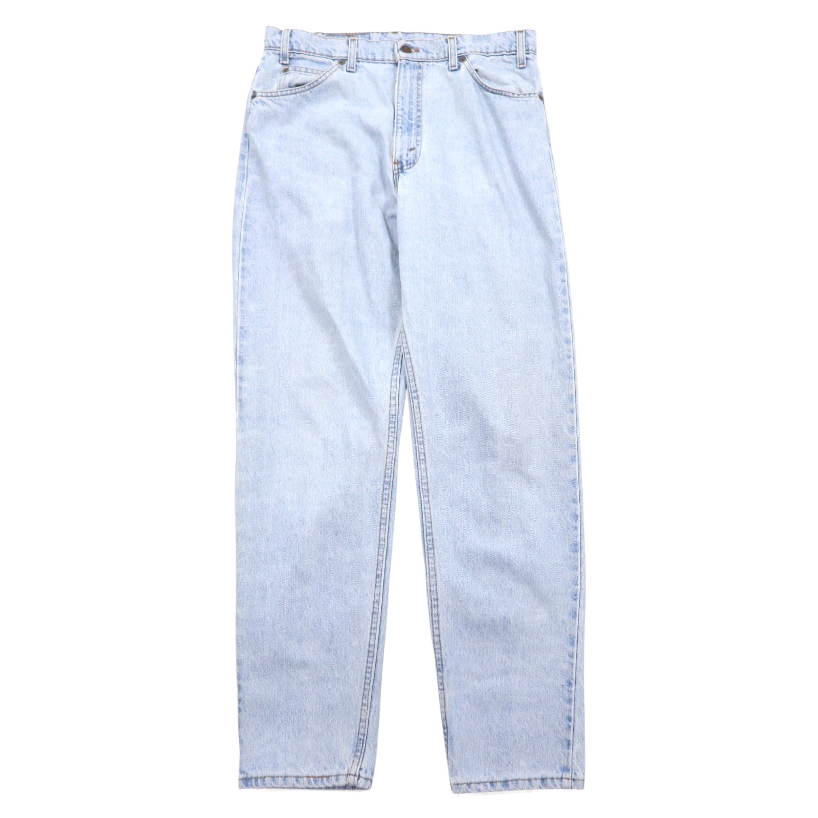 Levi's USA 550 RELAXED FIT TAPERED Jeans a gamba affusolata 34 blu cotone cerniera patta etichetta arancione