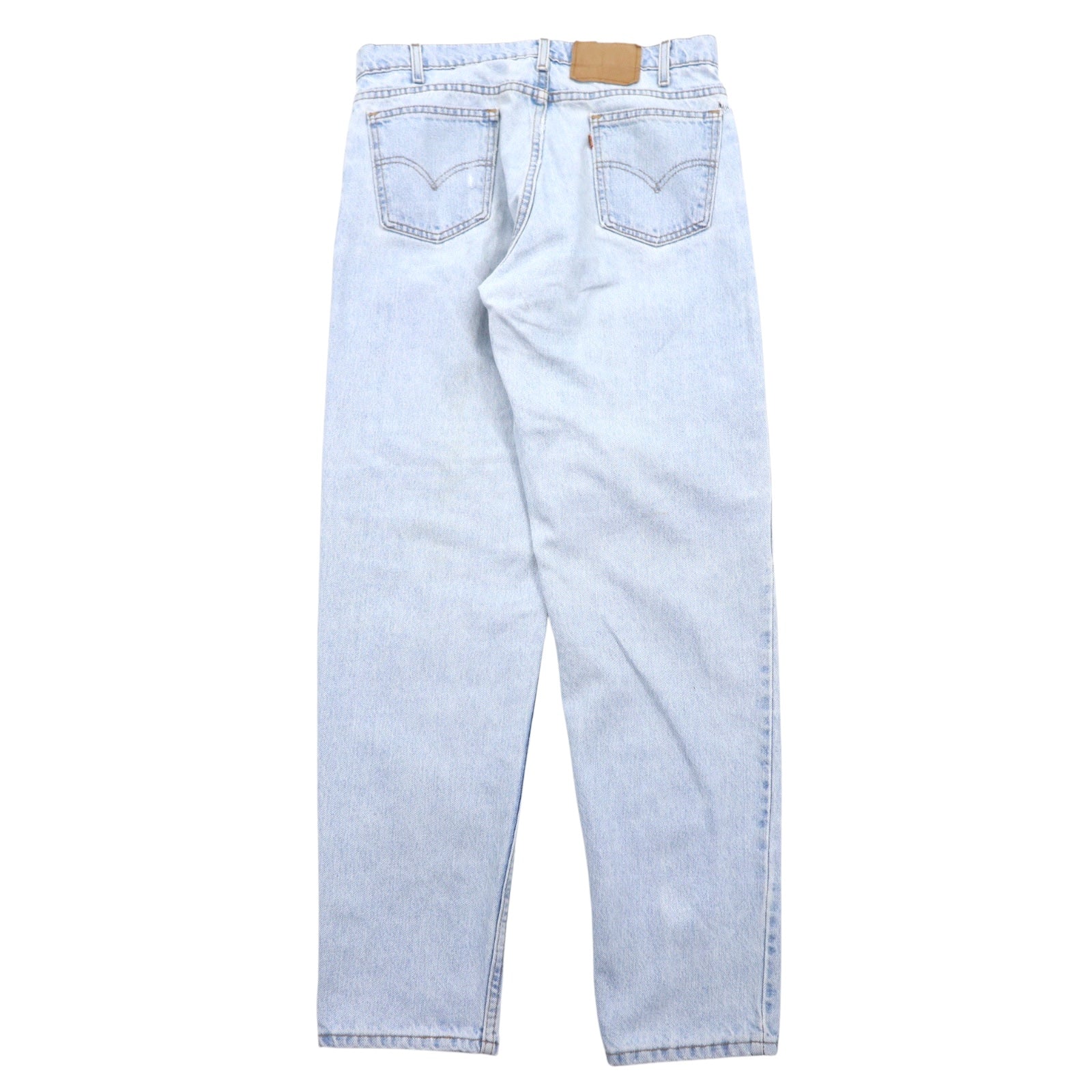 Levi's USA 550 RELAXED FIT TAPERED Jeans a gamba affusolata 34 blu cotone cerniera patta etichetta arancione