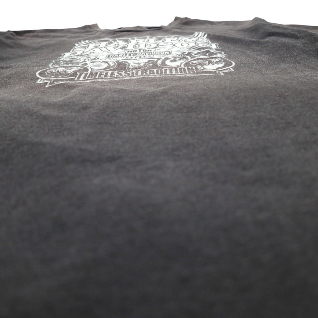 HARLEY DAVIDSON USA製 両面プリント Tシャツ XL グレー コットン ポリエステル MENPHIS