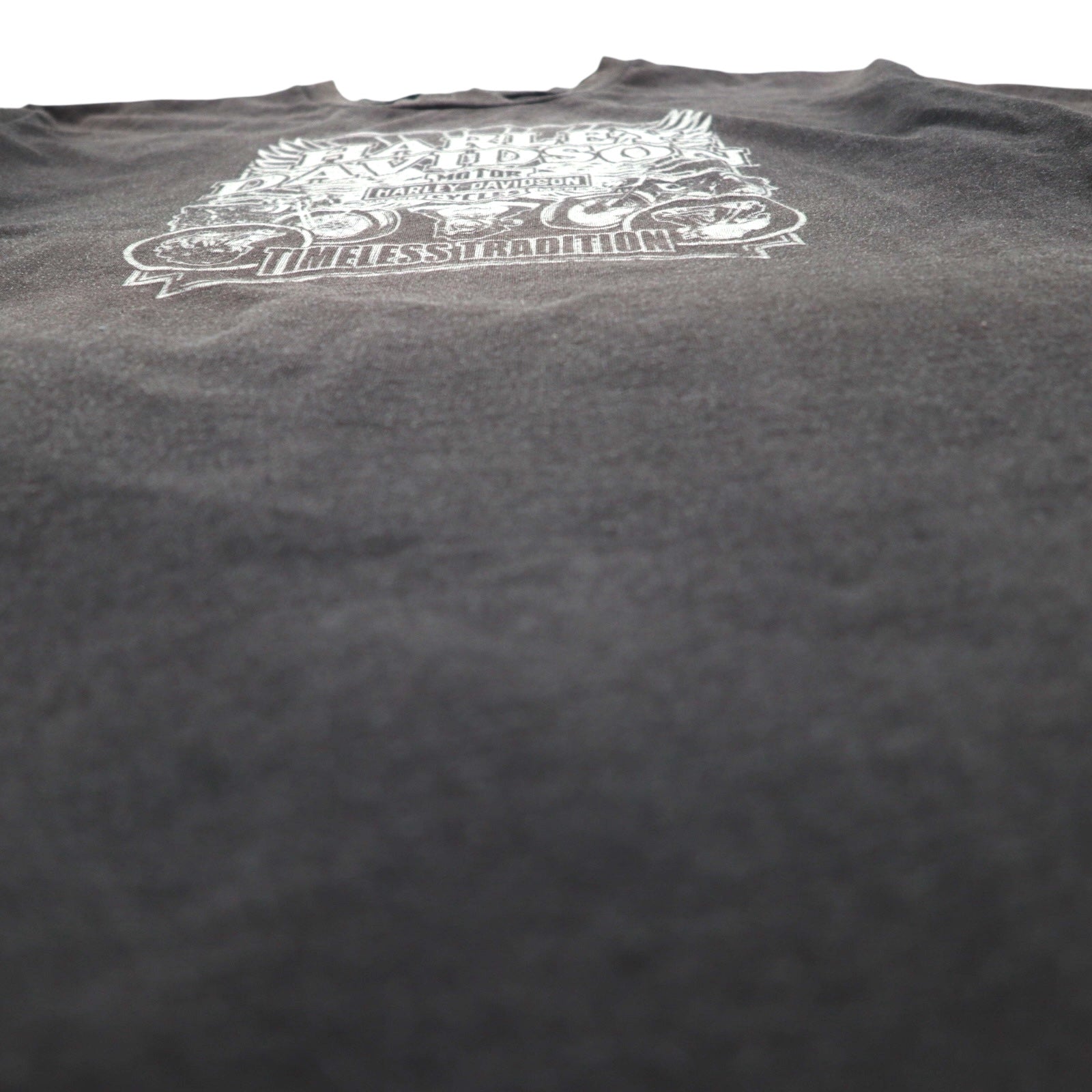 HARLEY DAVIDSON, maglietta made in USA con stampa su entrambi i lati, XL, grigia, cotone, poliestere, MENPHIS