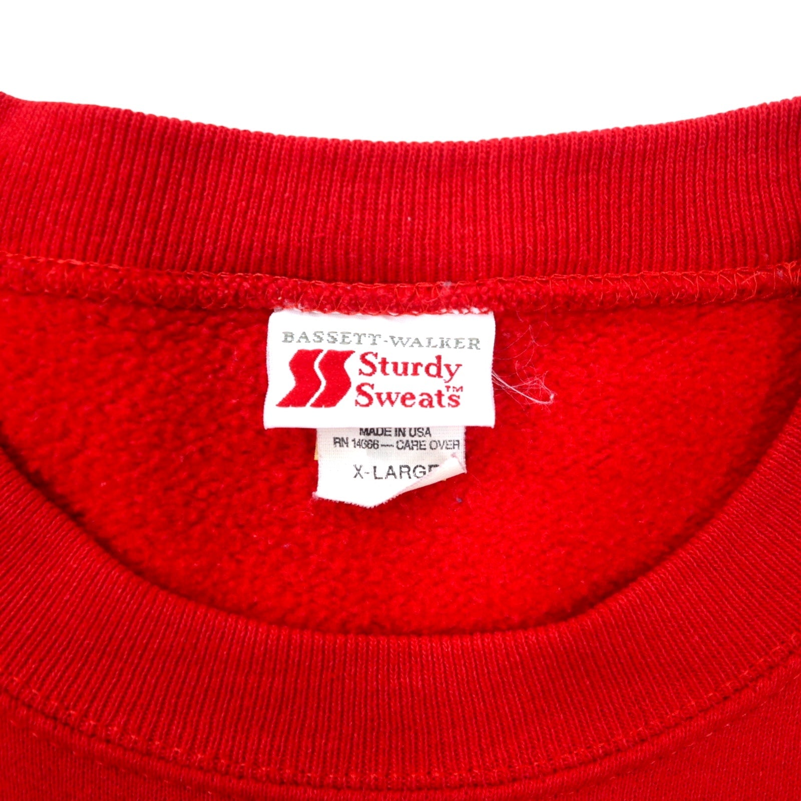 BASSETT WALKER USA 90s Sturdy Sweats Felpa stampata XL rossa cotone QUACK