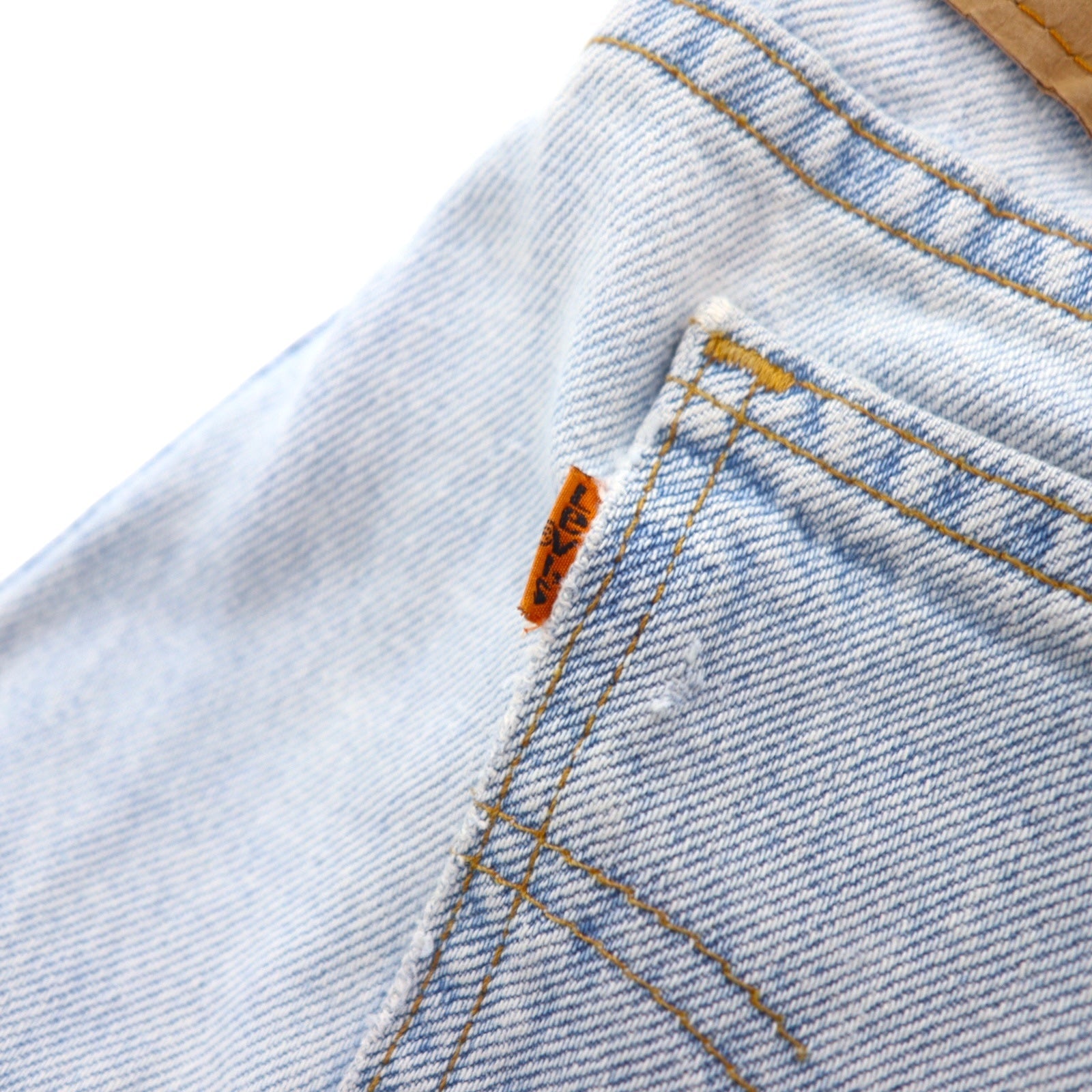 Levi's USA 550 RELAXED FIT TAPERED Jeans a gamba affusolata 34 blu cotone cerniera patta etichetta arancione