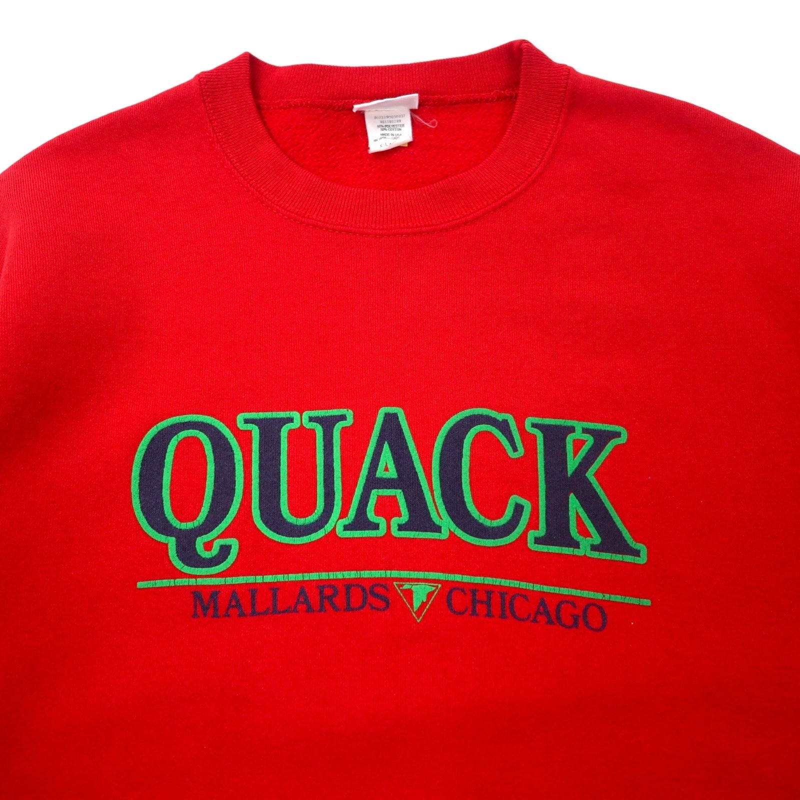 BASSETT WALKER USA 90s Sturdy Sweats Felpa stampata XL rossa cotone QUACK