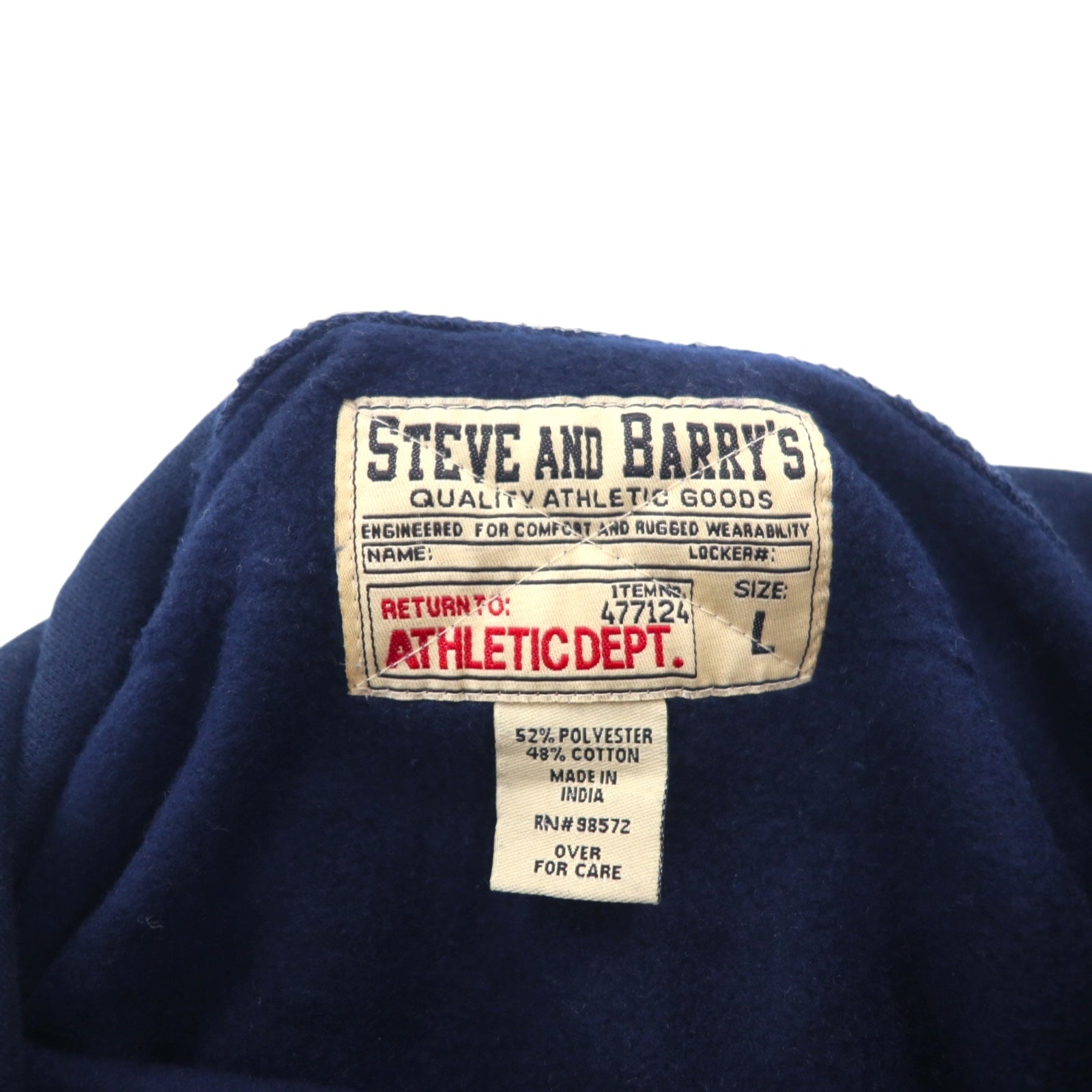 Felpa con cappuccio pullover STEVE AND BARRY'S Reverse Weave anni '90, taglia L, blu navy, poliestere, motivo college ILLINOIS con logo ad arco, taglia oversize