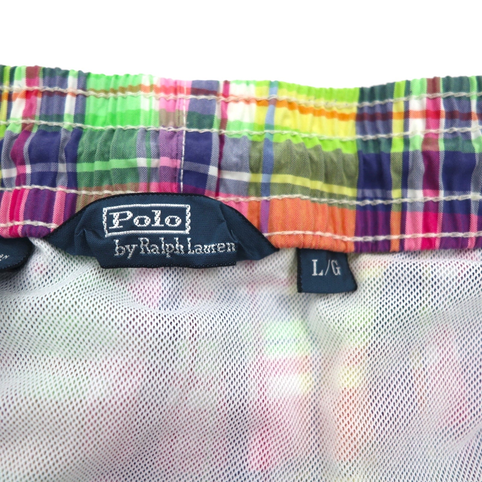 Polo by Ralph Lauren Pantaloncini Madras Anfibi L Giallo Ricamo Piccolo Pony