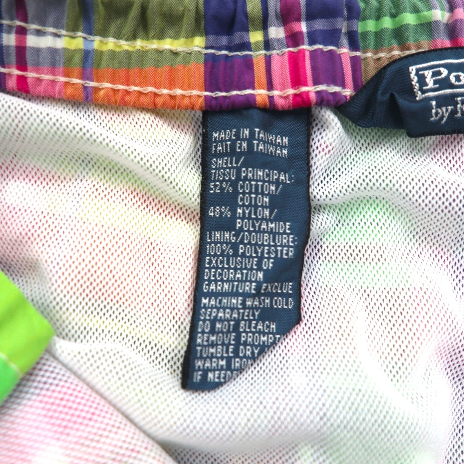 Polo by Ralph Lauren Pantaloncini Madras Anfibi L Giallo Ricamo Piccolo Pony