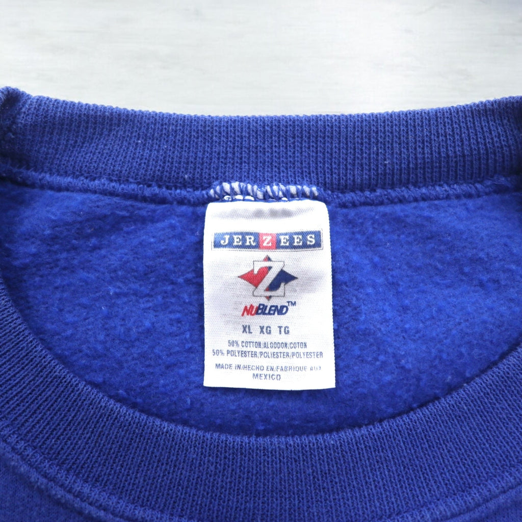 JERZEES プリントスウェット XL ブルー コットン 裏起毛 NAACP メキシコ製