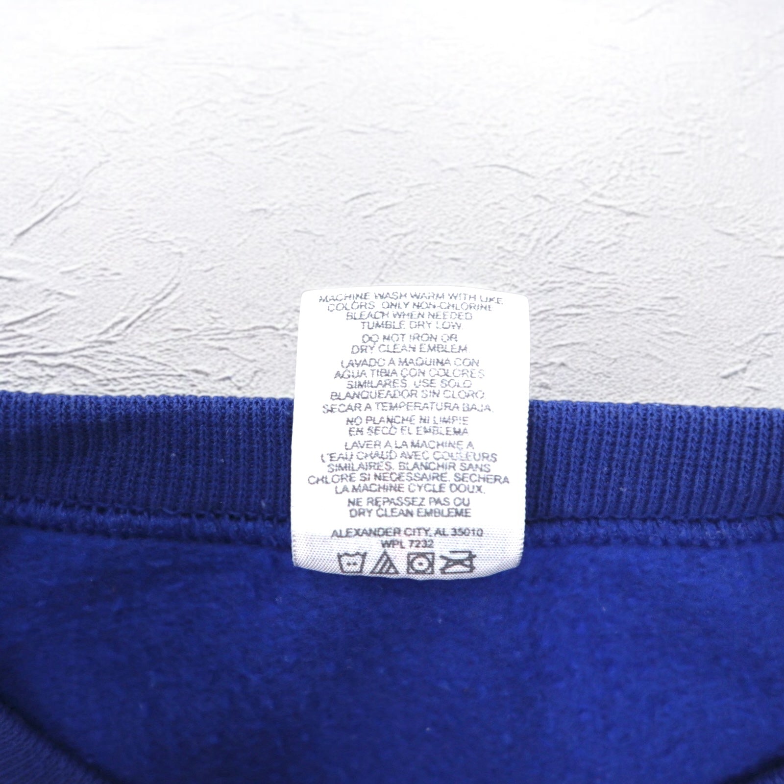 Felpa stampata JERZEES XL blu cotone interno felpato NAACP Made in Mexico