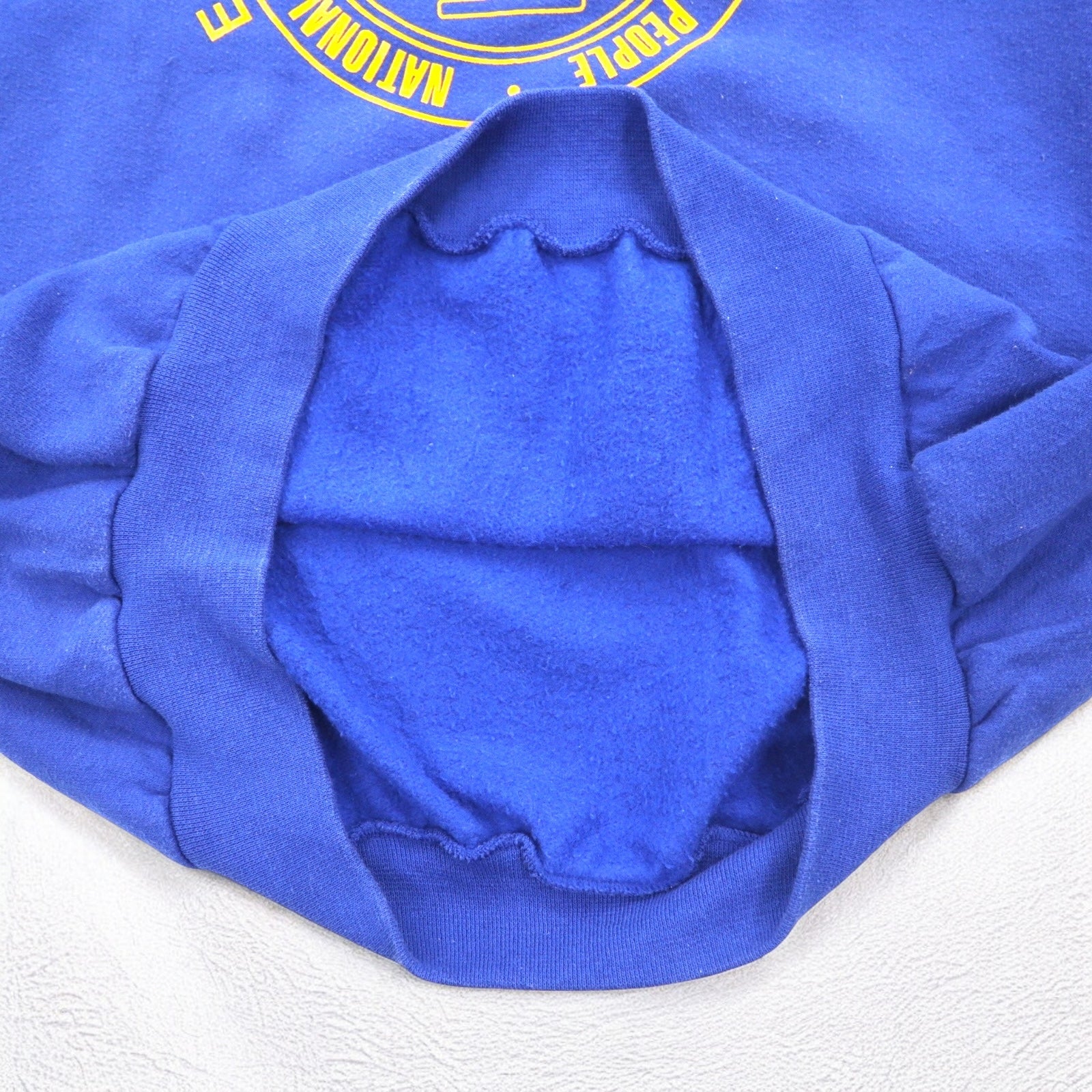 Felpa stampata JERZEES XL blu cotone interno felpato NAACP Made in Mexico