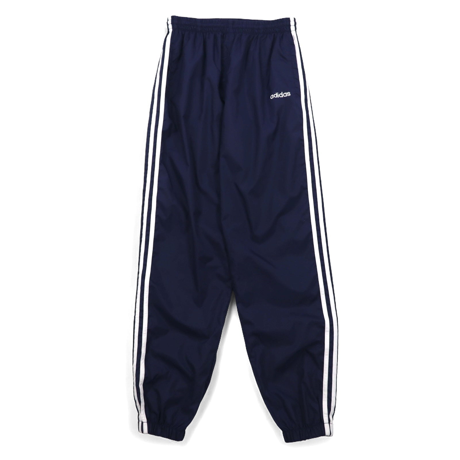 adidas 90年代 万国旗タグ ナイロン トラックパンツ ジャージ XL ネイビー 3ストライプ 裾ジップ スリット