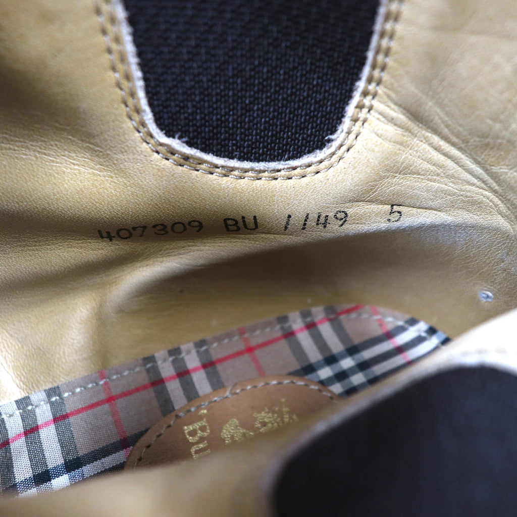 Burberrys Stivaletti Chelsea stringati con pannelli laterali elasticizzati, 25-26 cm, in pelle scamosciata marrone, punta dritta, old style, Made in Japan
