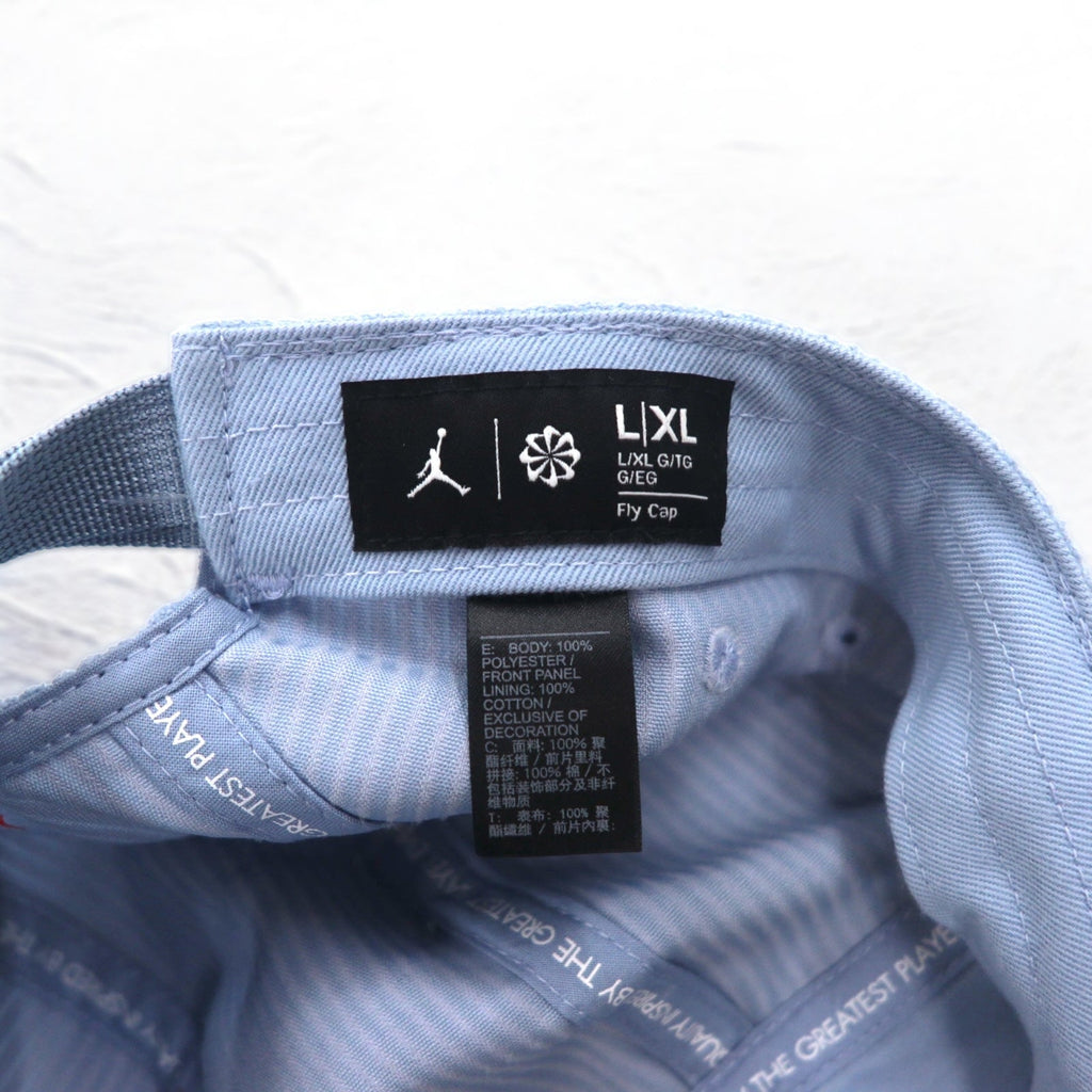 JORDAN BRAND ( NIKE ) Jumpman Fly Cap Jet Cap L/XL Blu Velluto a Coste JUMPMAN CAP FV5297-436 Nuovo con etichette
