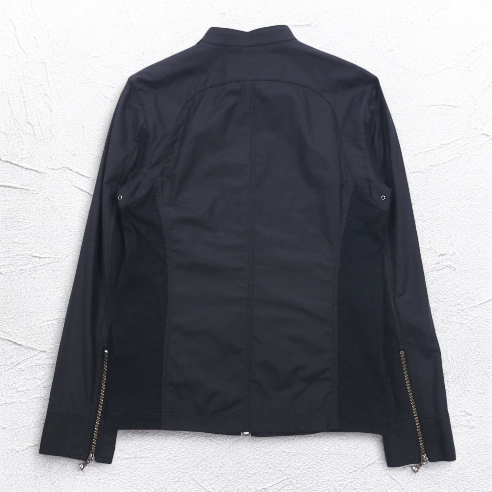 KATHARINE HAMNETT LONDON シングル ライダースジャケット L ブラック ダブルジップ 日本製