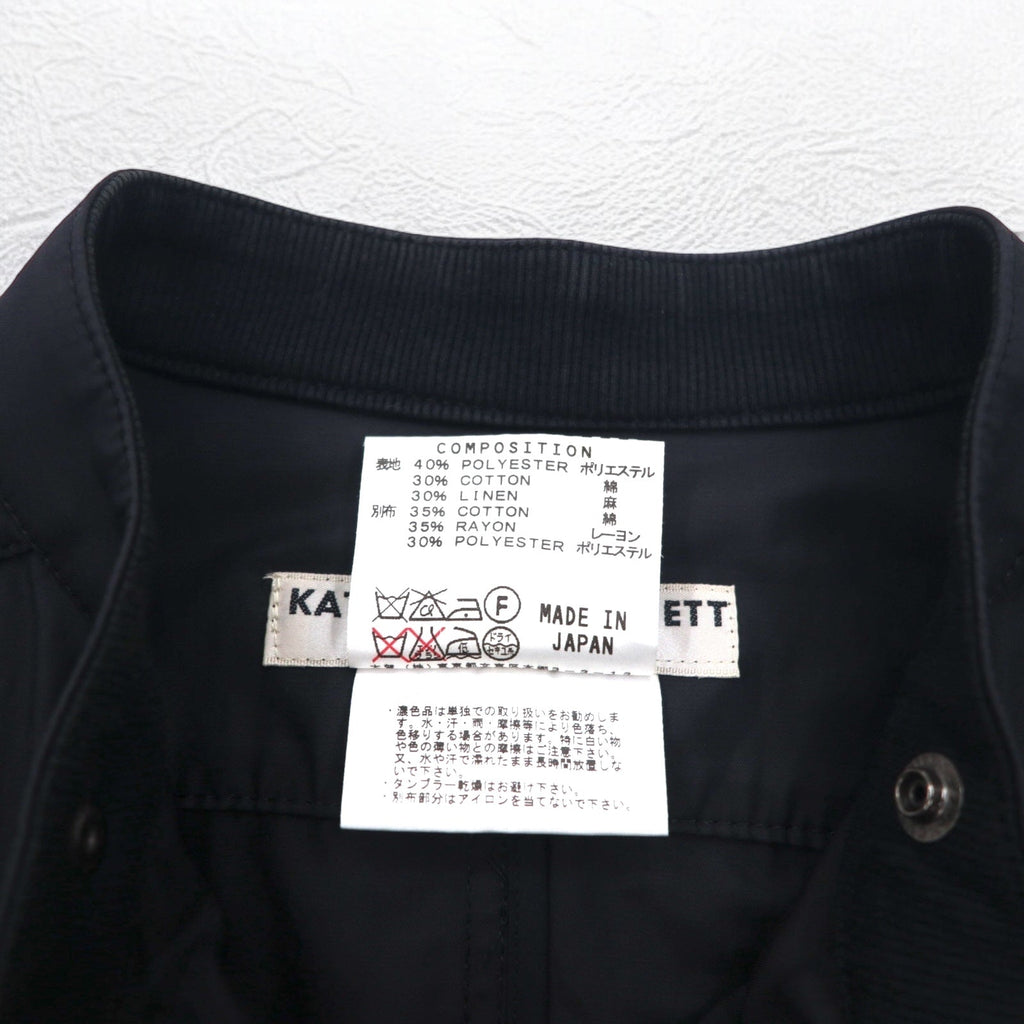 KATHARINE HAMNETT LONDON シングル ライダースジャケット L ブラック ダブルジップ 日本製