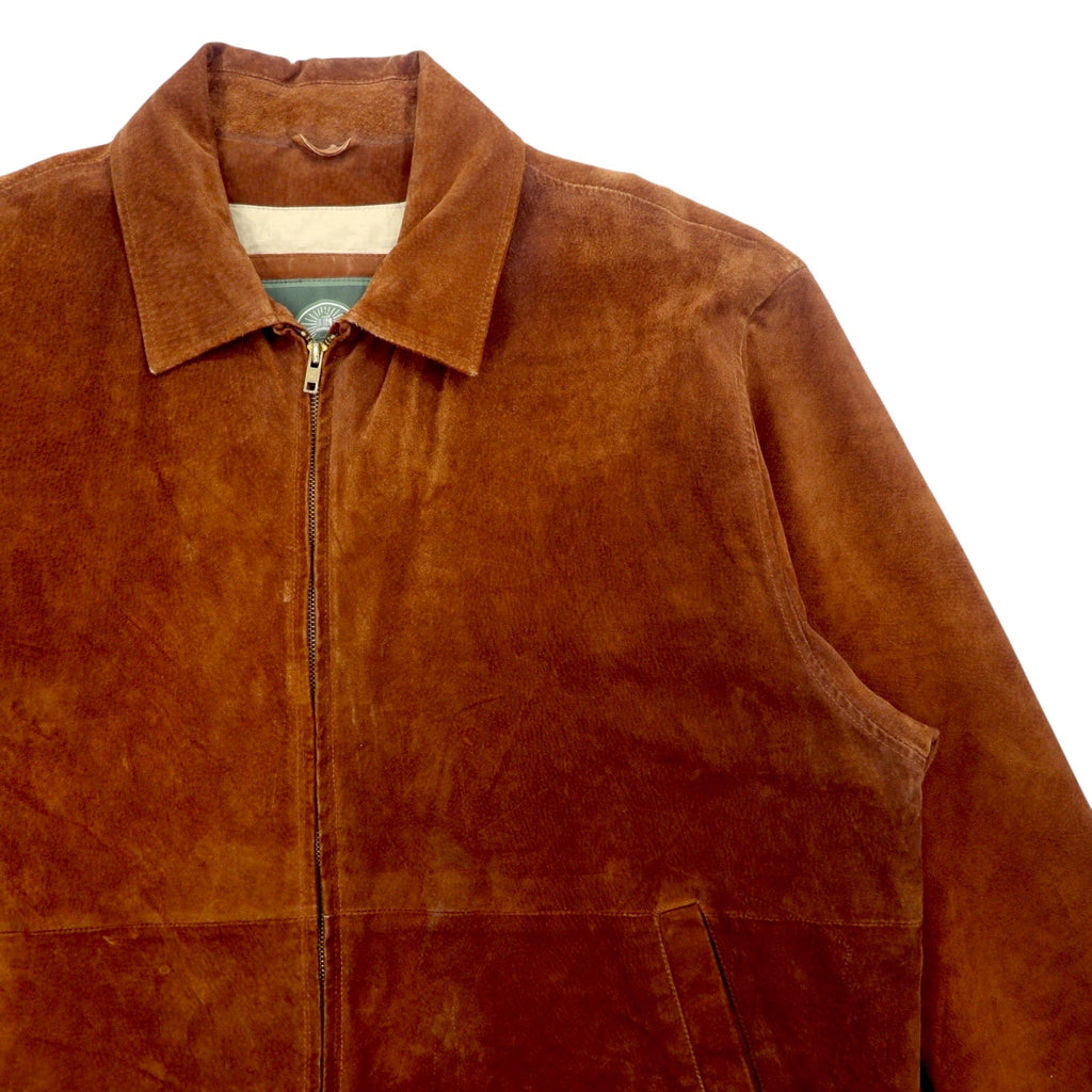 WEATHERPROOF anni '90, giubbotto swing top in pelle scamosciata, taglia XL, colore marrone