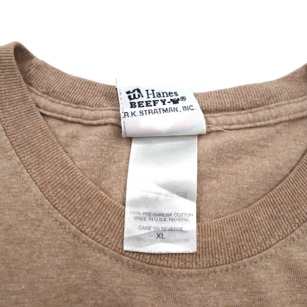 HARLEY DAVIDSON T-shirt stampata Hanes BEEFY-T made in USA XL cotone beige ALASKA