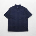 Brooks Brothers Polo in maglia Performance L a quadri blu navy in cotone doppio mercerizzato mercerizzato