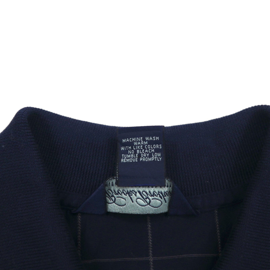 Brooks Brothers Polo in maglia Performance L a quadri blu navy in cotone doppio mercerizzato mercerizzato