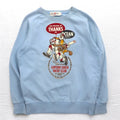 Captain Santa 90年代 キャラクタープリント スウェット S ブルー コットン 両面プリント