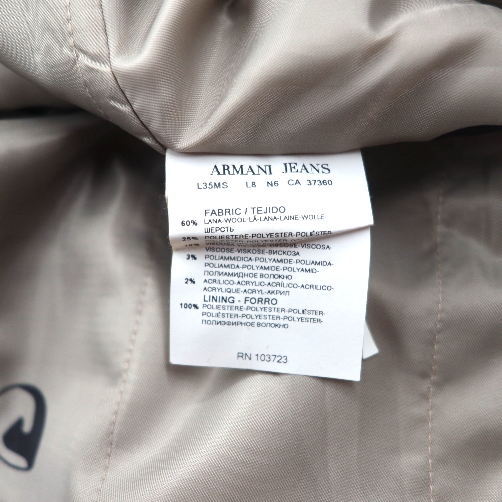 ARMANI JEANS ダブルブレスト ピーコート S ネイビー ウール 30周年記念