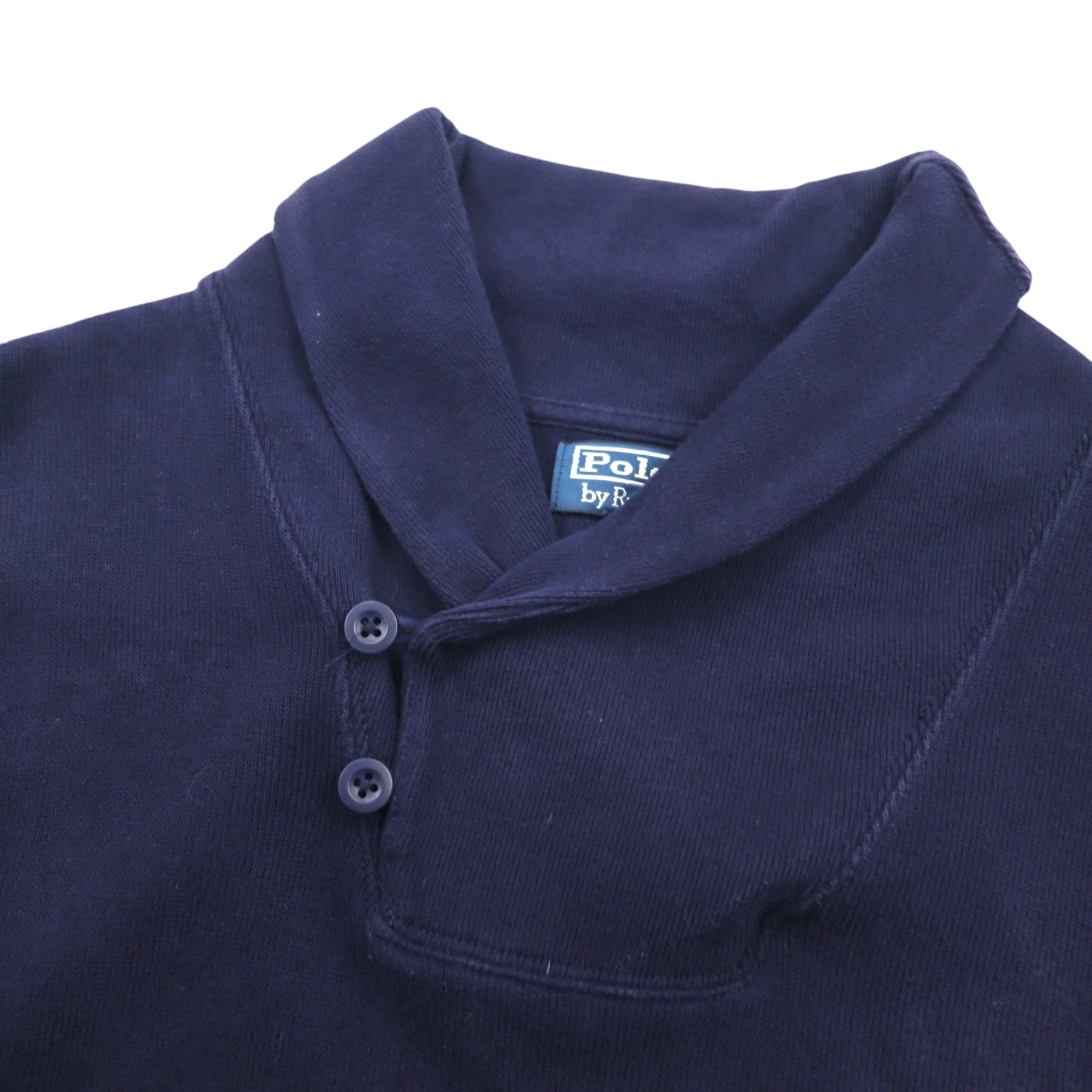 Polo Ralph Lauren 90年代 ショールカラー スウェット トレーナー L ネイビー スモールポニー刺繍