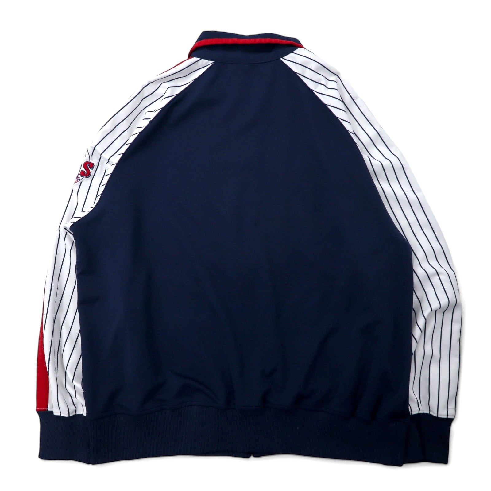 Giacca sportiva anni '90 Stitches, taglia XL, in poliestere blu navy, con bande laterali, MLB Baseball Twins, oversize.
