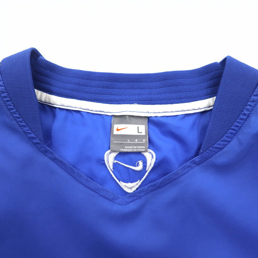 NIKE Piste Pullover Giacca a vento in nylon L Blu Logo Swoosh