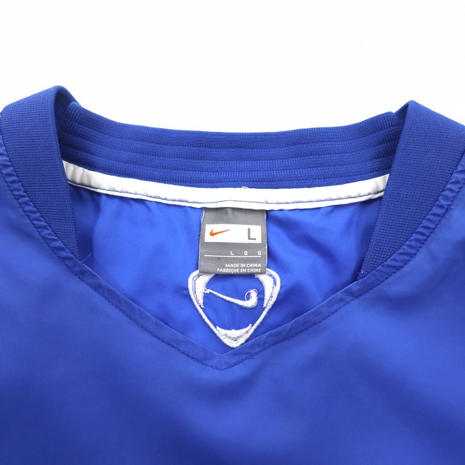 NIKE Piste Pullover Giacca a vento in nylon L Blu Logo Swoosh