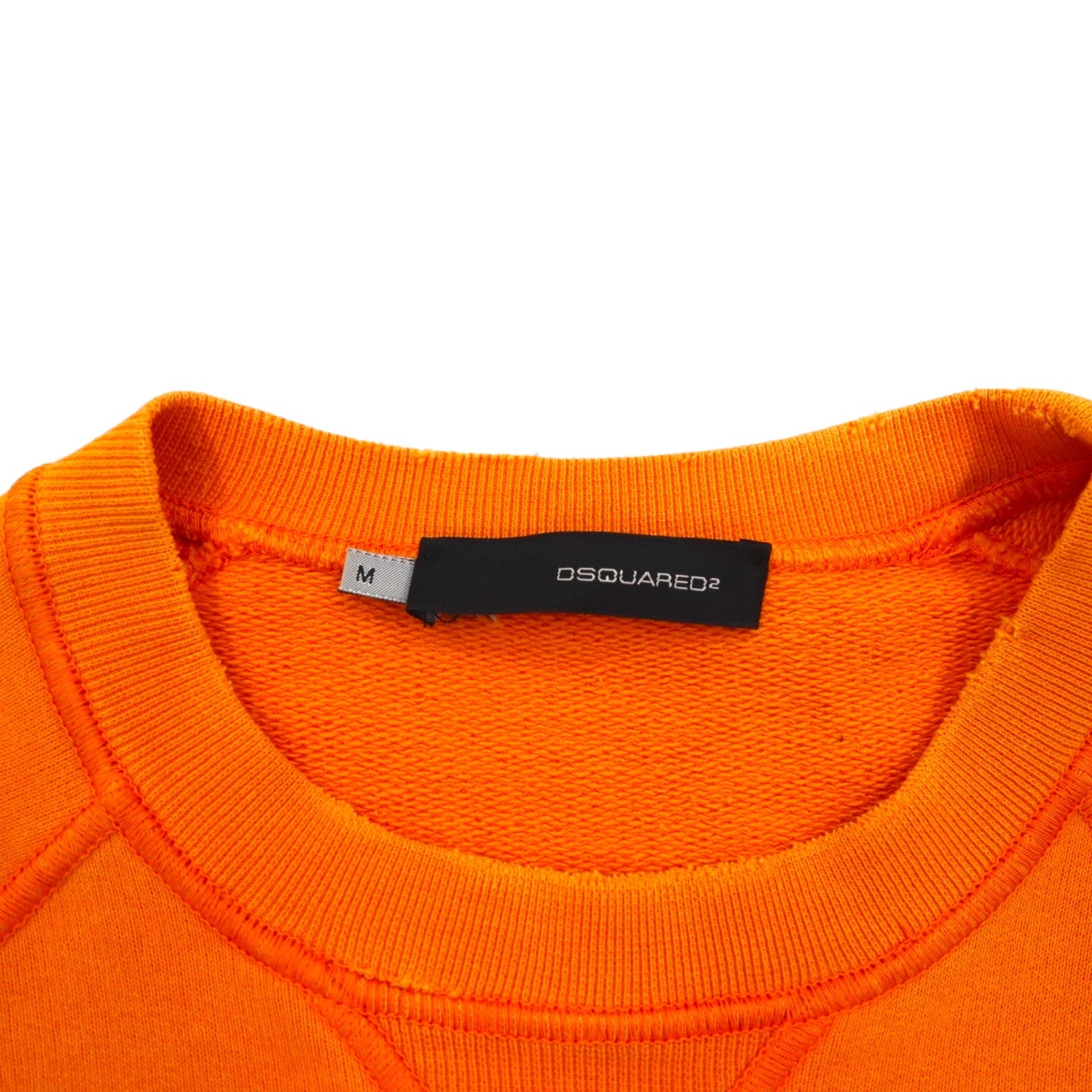 Dsquared2 felpa stampata effetto consumato M arancione Made in Italy