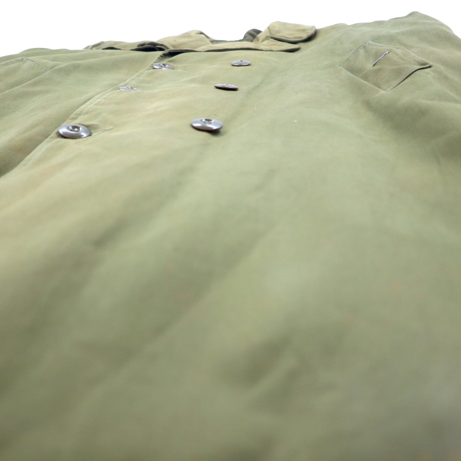 60s French Overcoat Prodotto in Francia Anni '60 Vintage Europeo Cappotto Militare Trench XL Kaki Bottoni in resina PORTEZ IMPER FBA Fodera rimovibile Cantre LA PLUIE et Cantre LE FROID