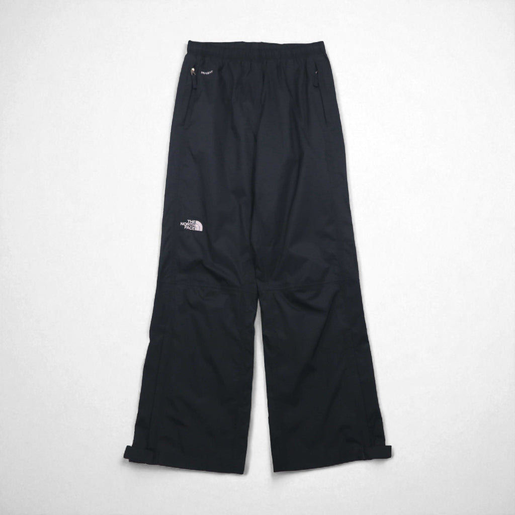 THE NORTH FACE アウトドア ナイロン テックパンツ HYVENT 防水 シェルパンツ S ブラック 裾 ジップ スリット