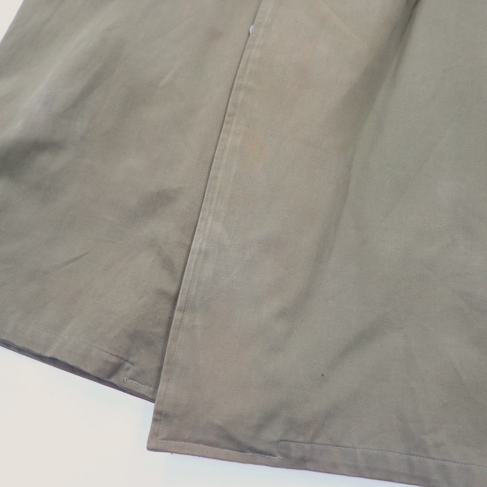 60s French Overcoat Prodotto in Francia Anni '60 Vintage Europeo Cappotto Militare Trench XL Kaki Bottoni in resina PORTEZ IMPER FBA Fodera rimovibile Cantre LA PLUIE et Cantre LE FROID