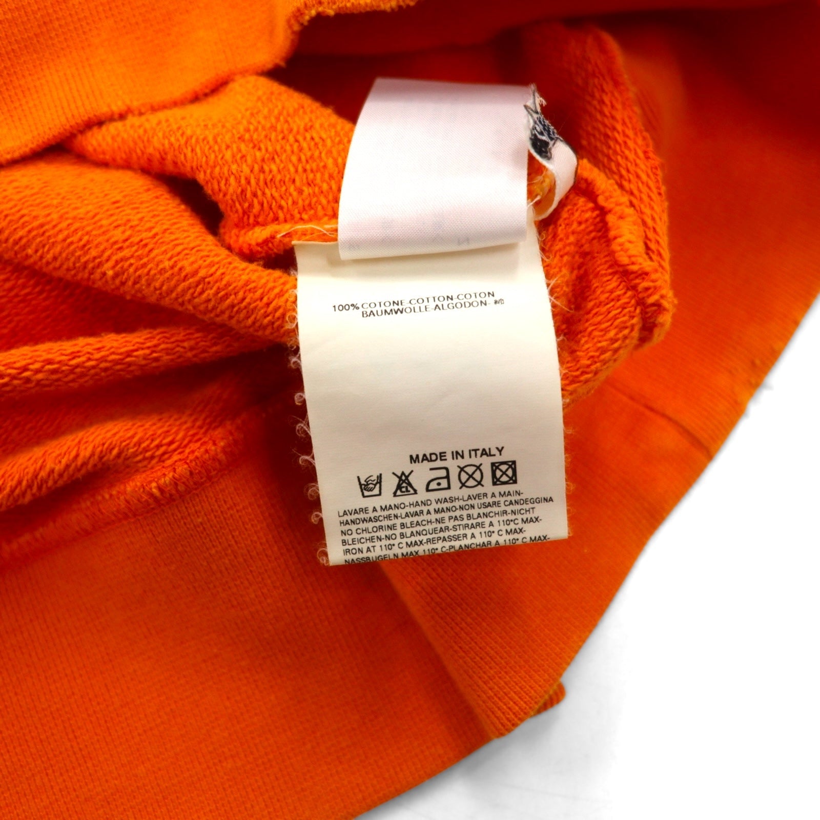 Dsquared2 felpa stampata effetto consumato M arancione Made in Italy