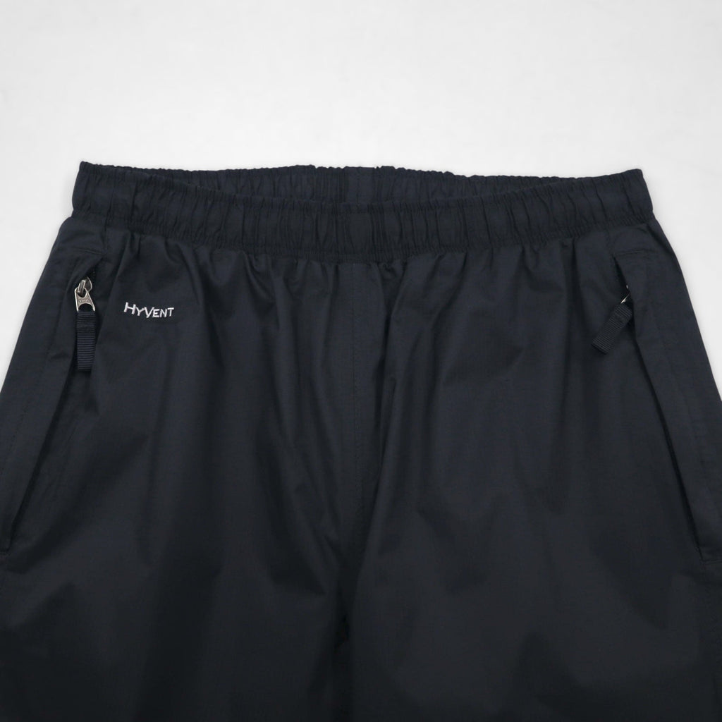 THE NORTH FACE アウトドア ナイロン テックパンツ HYVENT 防水 シェルパンツ S ブラック 裾 ジップ スリット