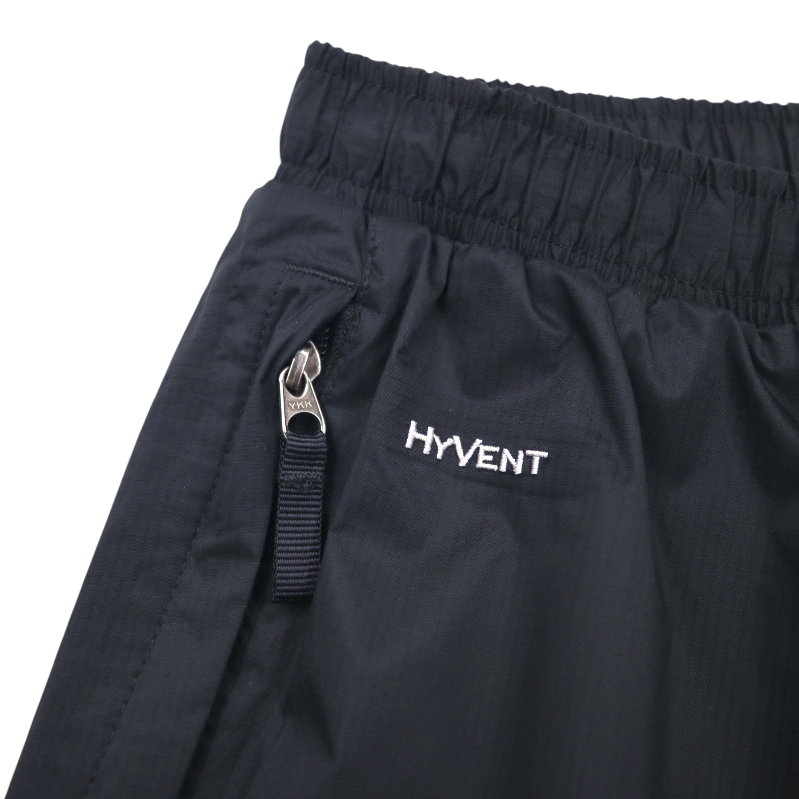 THE NORTH FACE アウトドア ナイロン テックパンツ HYVENT 防水 シェルパンツ S ブラック 裾 ジップ スリット