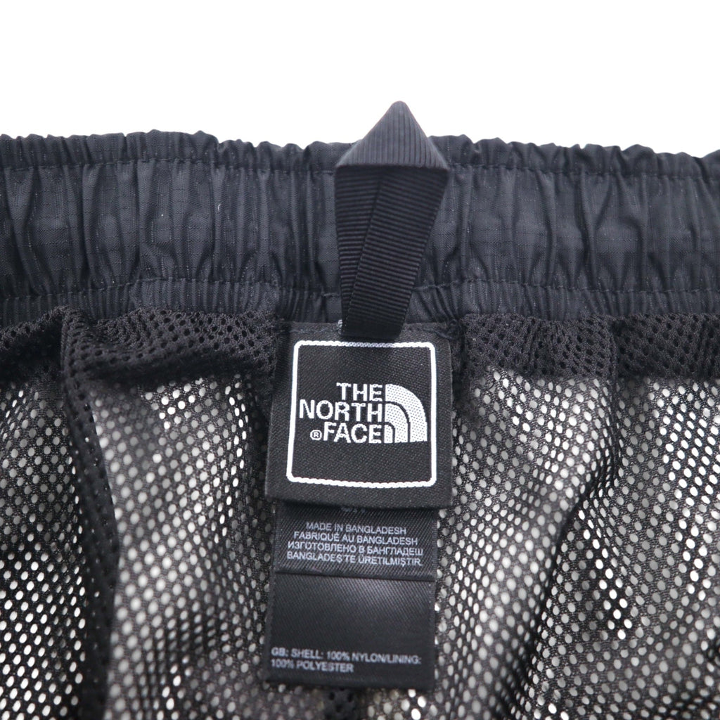 THE NORTH FACE アウトドア ナイロン テックパンツ HYVENT 防水 シェルパンツ S ブラック 裾 ジップ スリット