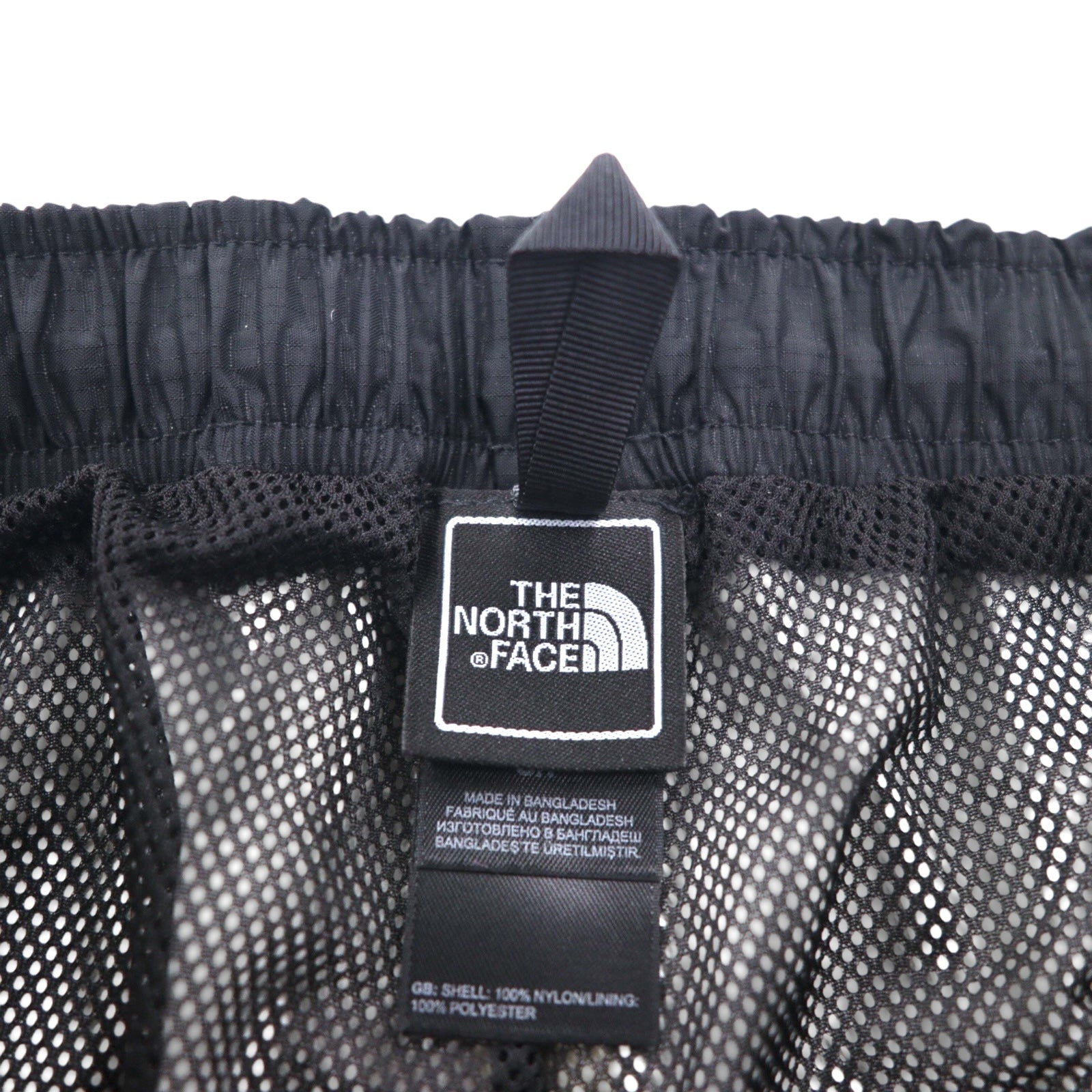 THE NORTH FACE アウトドア ナイロン テックパンツ HYVENT 防水 シェルパンツ S ブラック 裾 ジップ スリット