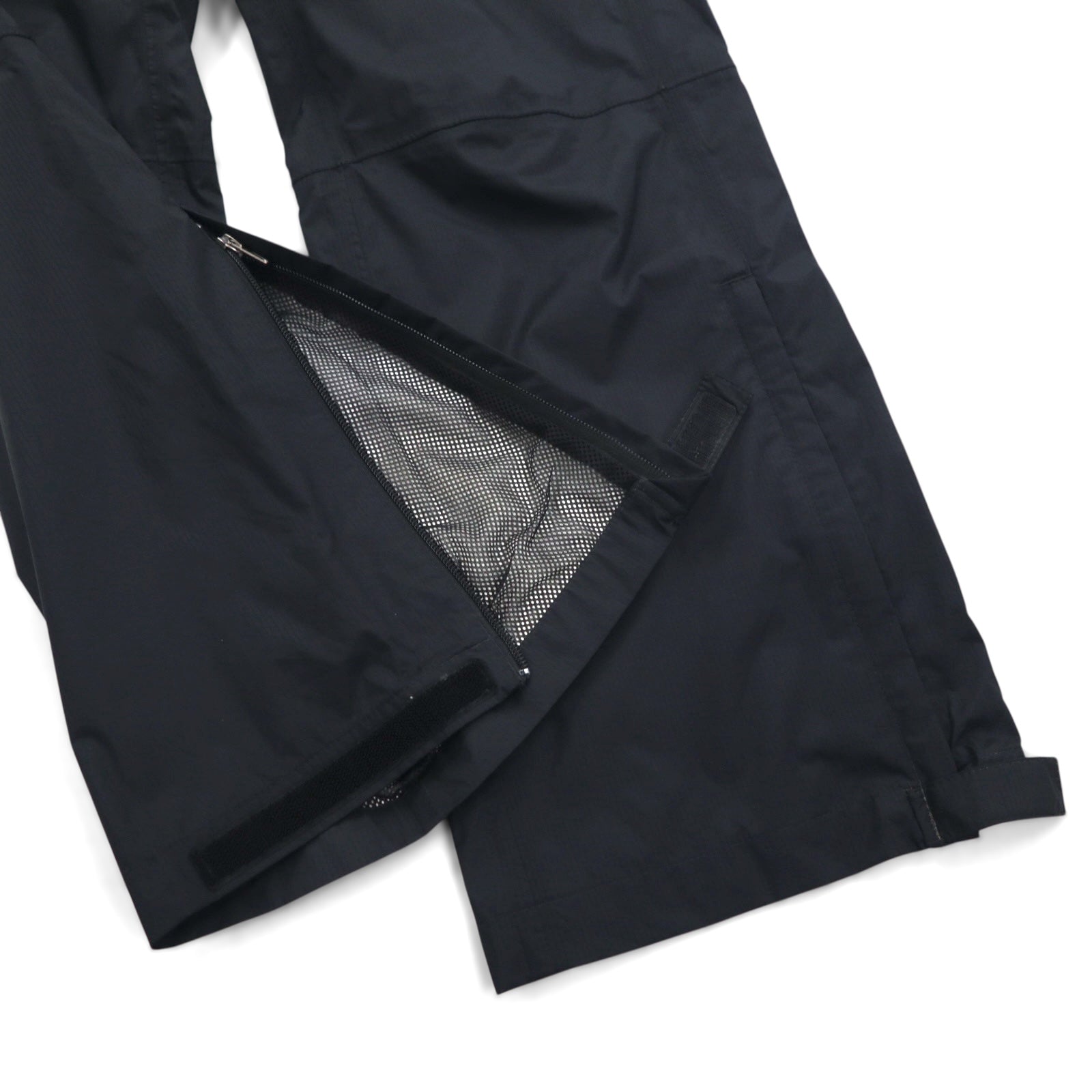 THE NORTH FACE アウトドア ナイロン テックパンツ HYVENT 防水 シェルパンツ S ブラック 裾 ジップ スリット