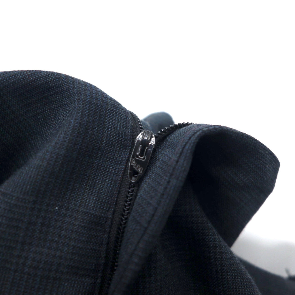 TAILORS ROW by Deansgate USA anni '80 Pantaloni a gamba larga con due pinces W96 Grigio a quadri Lana Bottoni per bretelle