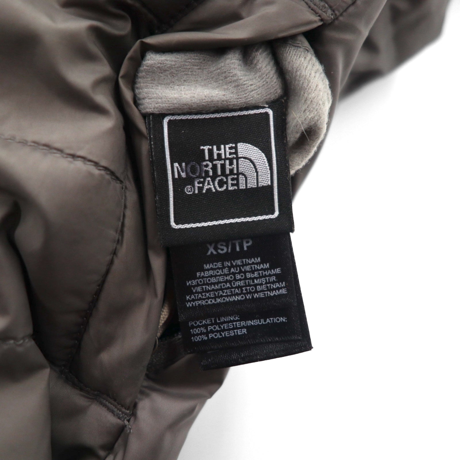 THE NORTH FACE リバーシブル 中綿 フリースジャケット XS グレー ポリエステル MOSSBUD SWIRL A7PY US規格