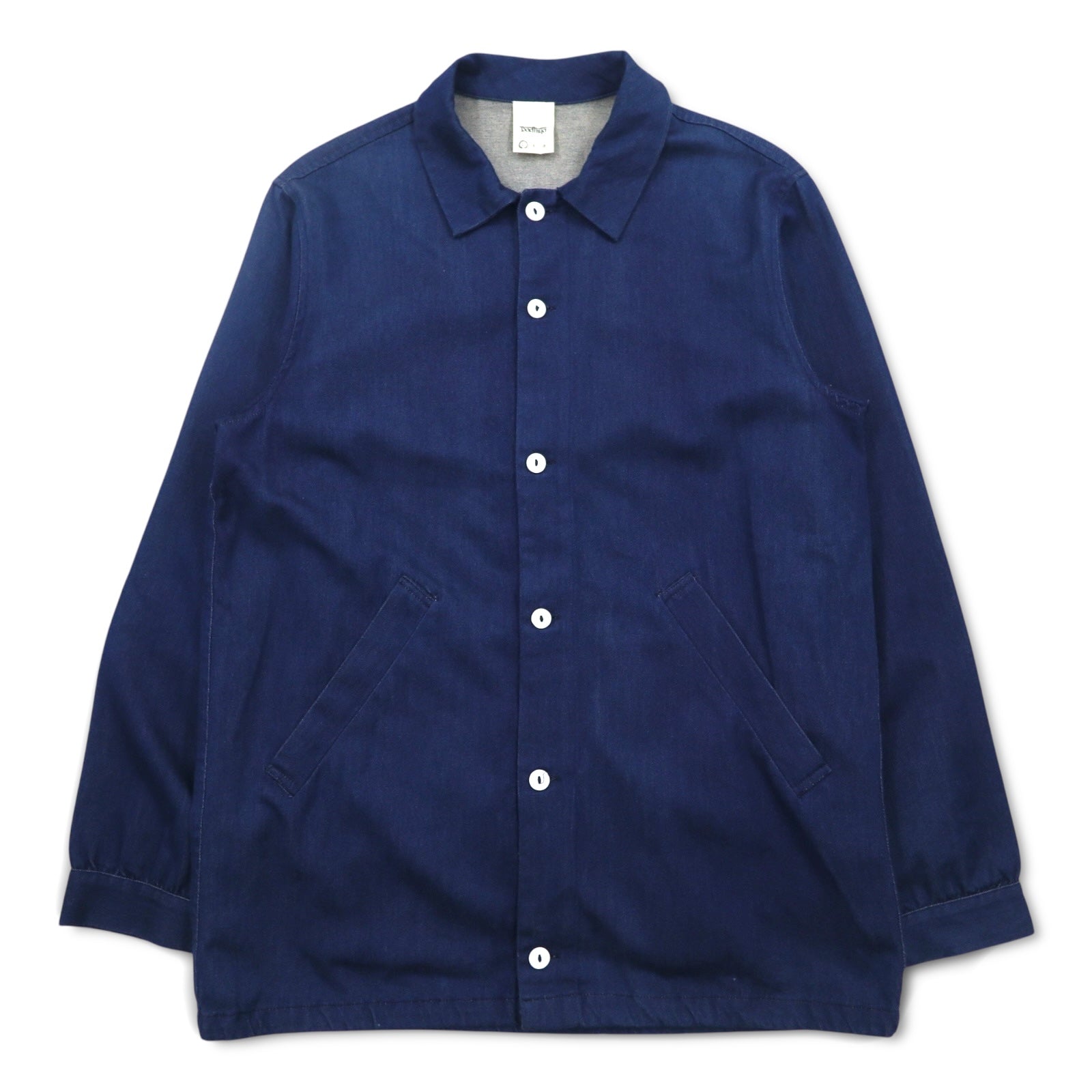 Badhiya (ランチキ) Oversize Denim Shop Coat S Blu Indigo Cotone