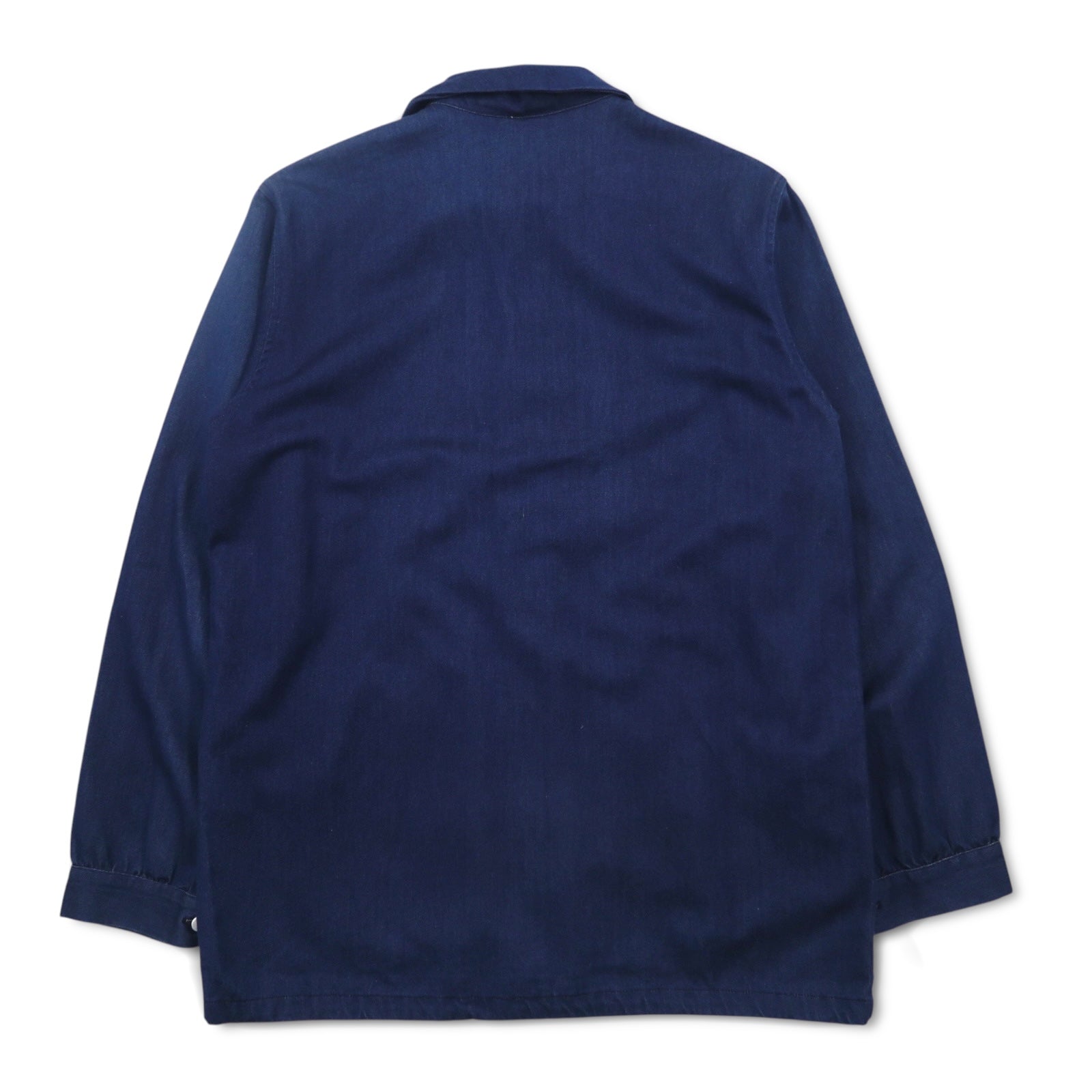 Badhiya (ランチキ) Oversize Denim Shop Coat S Blu Indigo Cotone