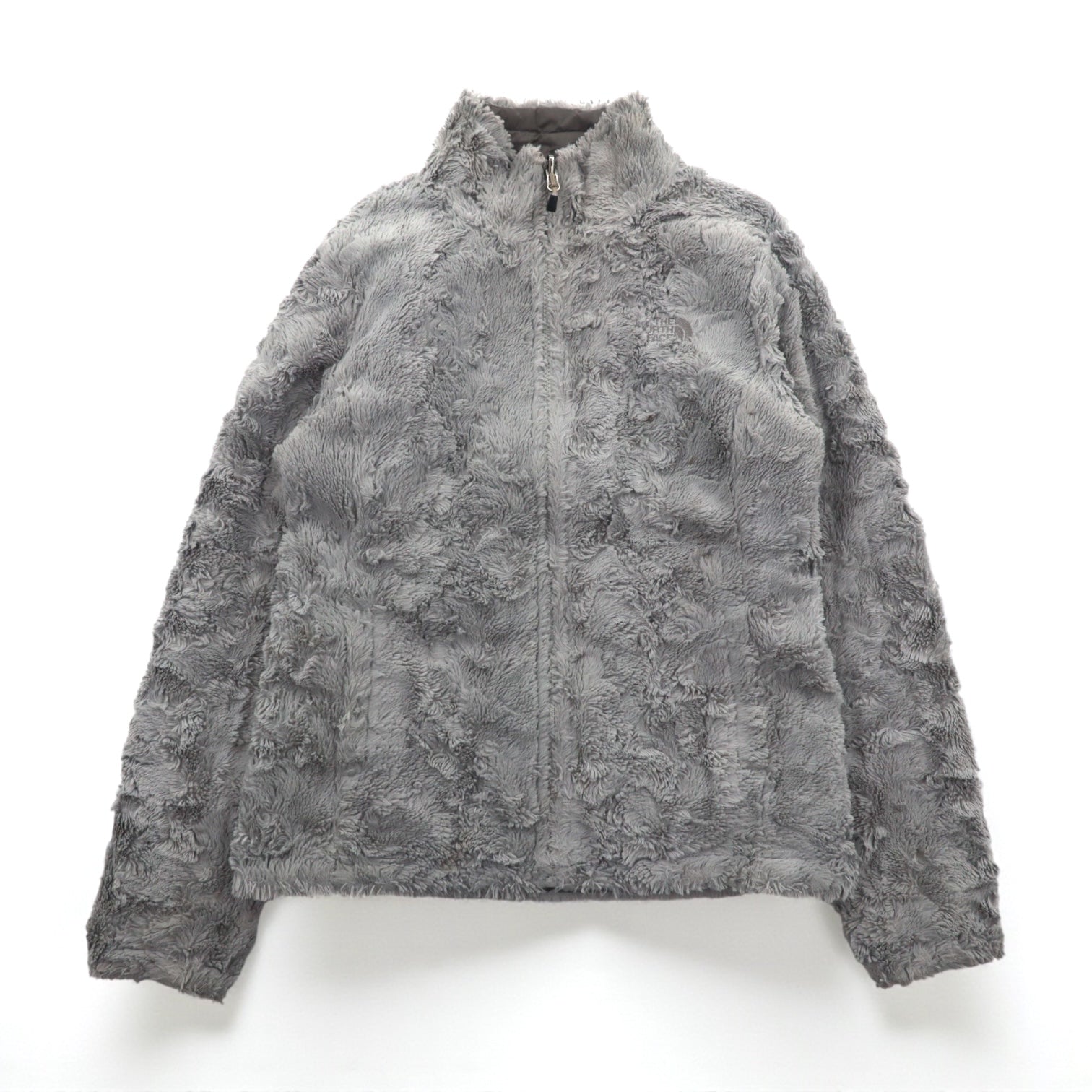 THE NORTH FACE リバーシブル 中綿 フリースジャケット XS グレー ポリエステル MOSSBUD SWIRL A7PY US規格