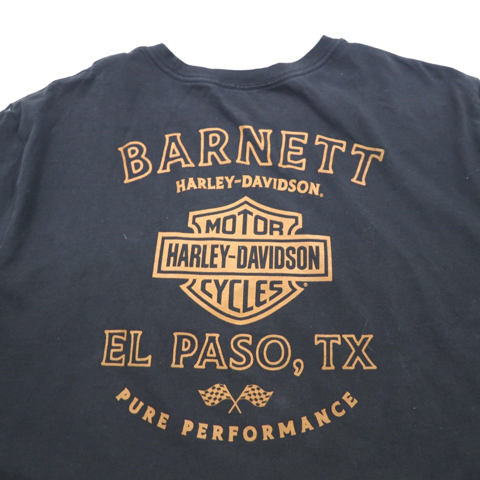 Maglietta HARLEY DAVIDSON con stampa fronte-retro, taglia XL, nera, in cotone, con cane, EL PASO, Made in Honduras